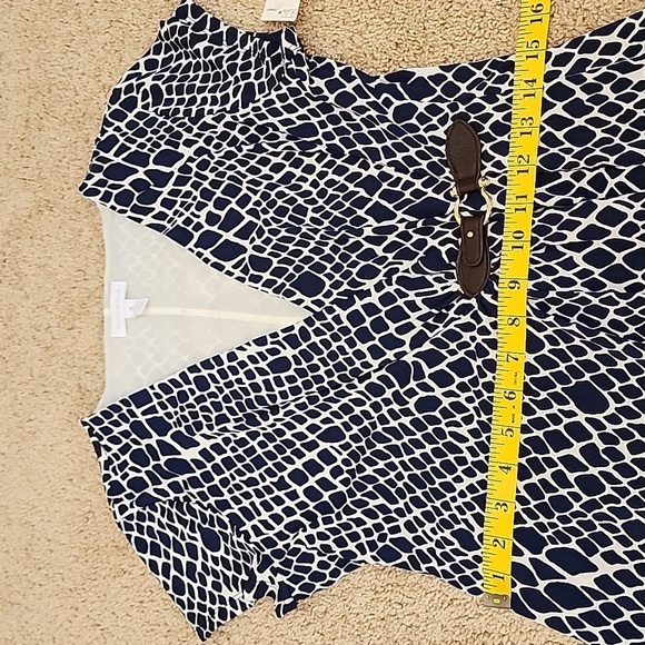 NWT! Charter Club Size M Blue with white printed dress - Picture 9 of 12